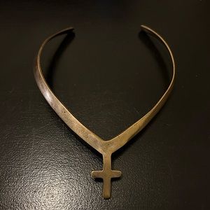 Vintage gothic style silver choker